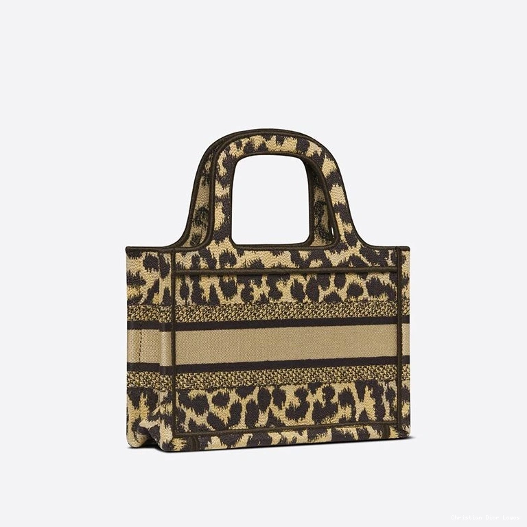 Cheap Mini Beige Canvas Motif Tote Dior Book Mizza 0726 Luxury